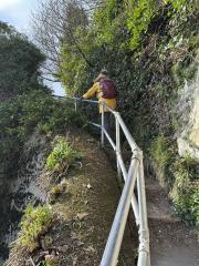 There's a descent into St Margaret's Bay and then this climb out